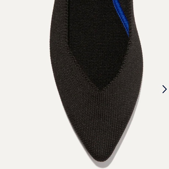 Rothy's Black Honeycomb Point Toe Flat Women's Size 10 - Picture 4 of 7